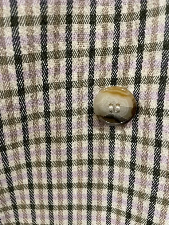 Madewell Plaid Oversized Spring Blazer Purple Green Tan Size Medium Professional - Picture 8 of 14